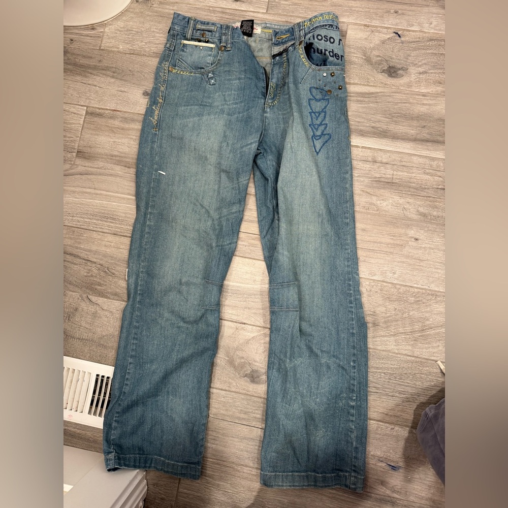 Blanco Label La Cosa Nuestra RARE Designer Embellished Stud Jeans